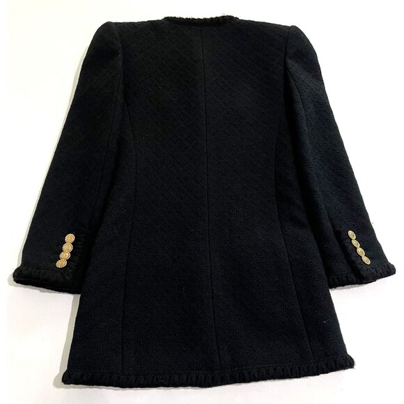 Saint Laurent Paris Wool Tweed Jacket in Black - Picture 4 of 7